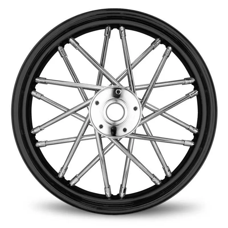 DNA Nova Cross Laced 40 Fat Spoke Wheel for custom motorcycles